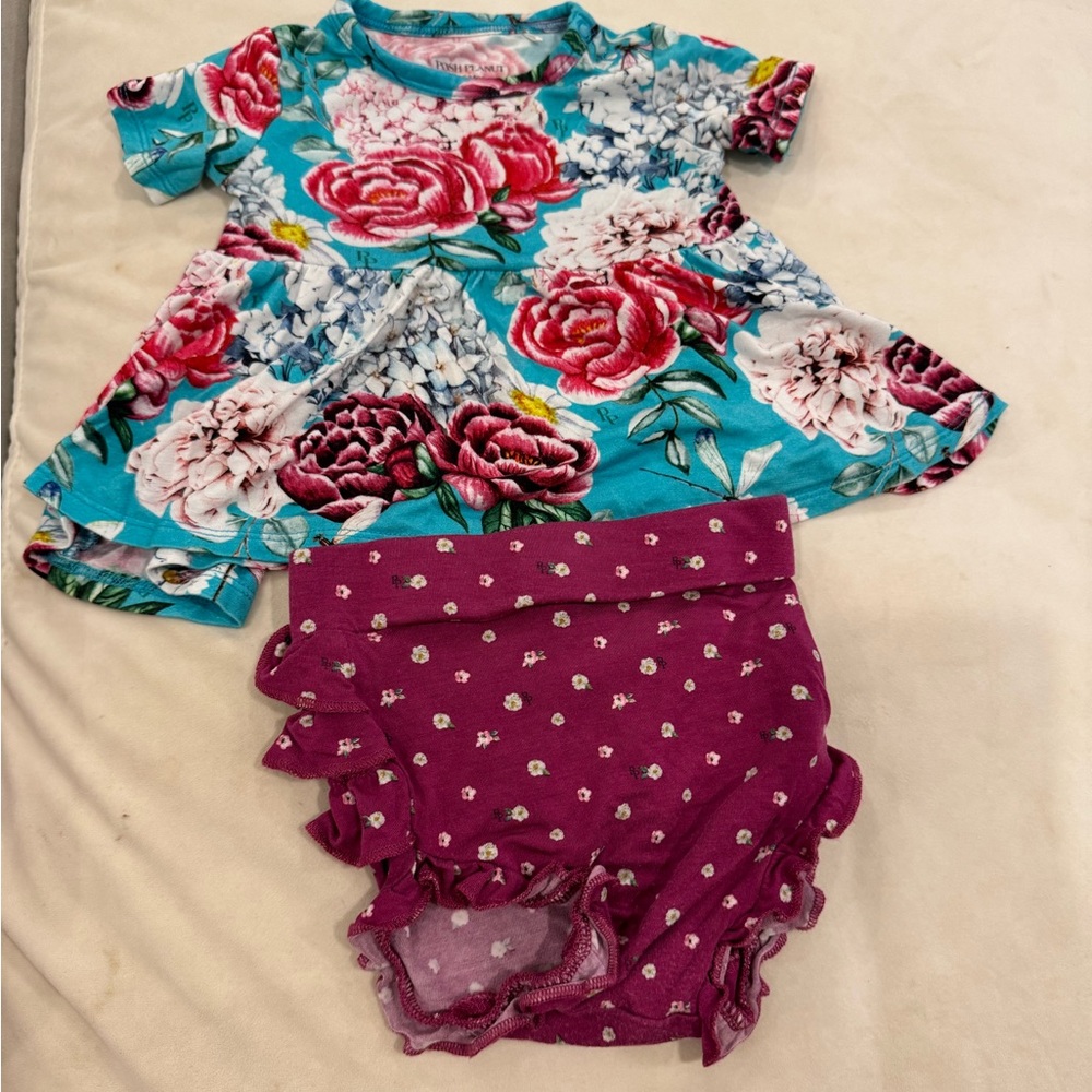 Posh peanut bummie set, 3-6 month